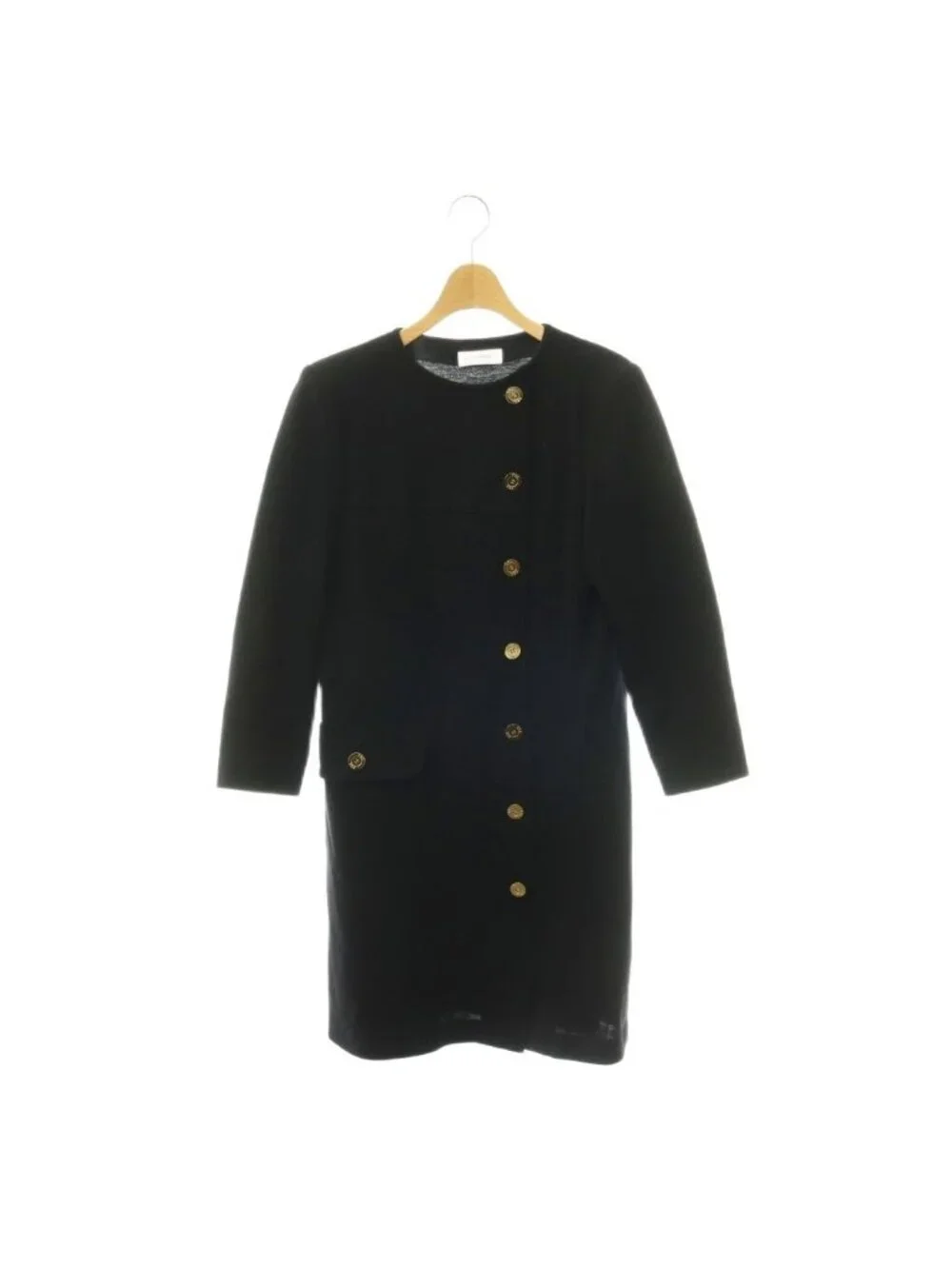 Saint Laurent Cardigan Long Sleeve Crew Neck Wool Black M